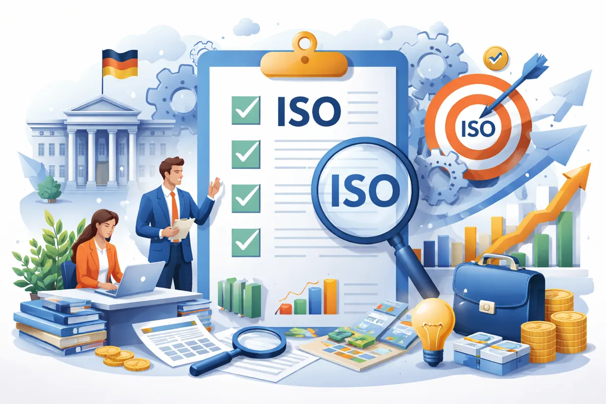 Dokumente und Formulare für einen BAFA Förderantrag auf einem Schreibtisch