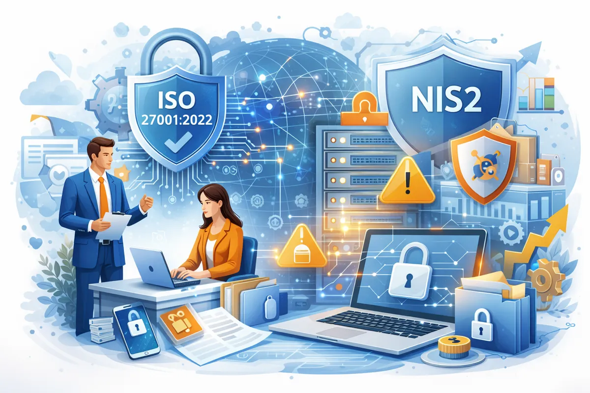 Digitales Schloss-Symbol als Sinnbild für Informationssicherheit nach ISO 27001